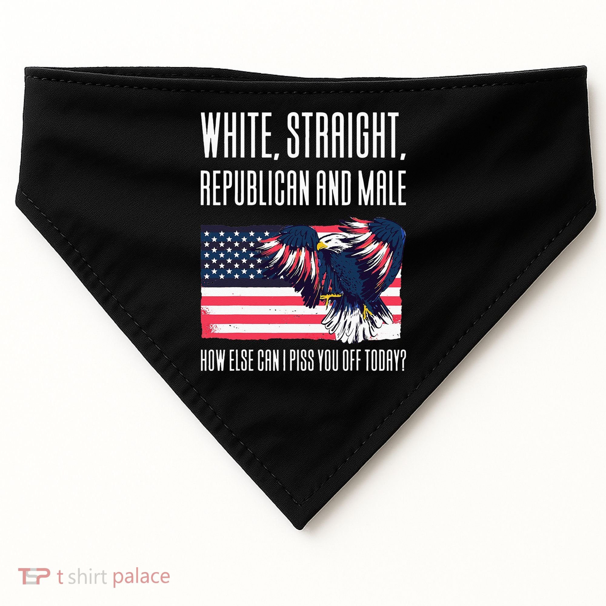 White Straight Republican Male USA-Made Doggie Bandana