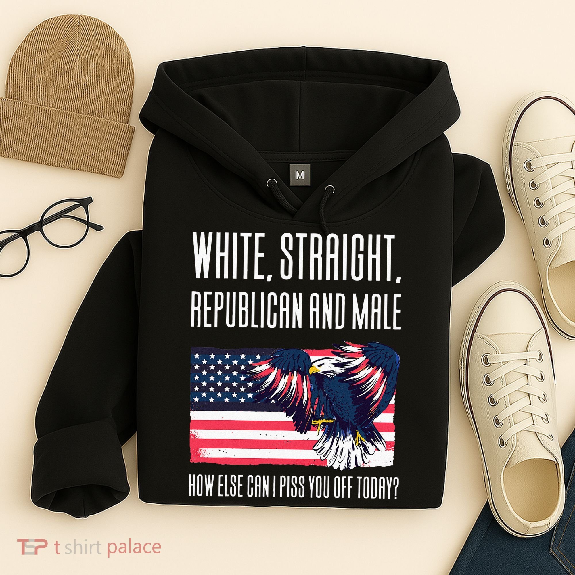 White Straight Republican Male Hoodie