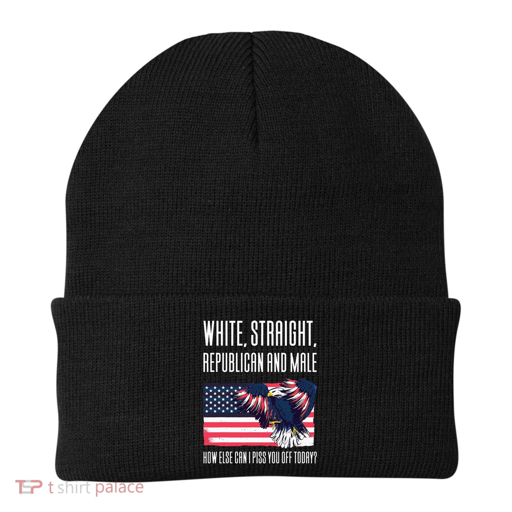 White Straight Republican Male Beanie