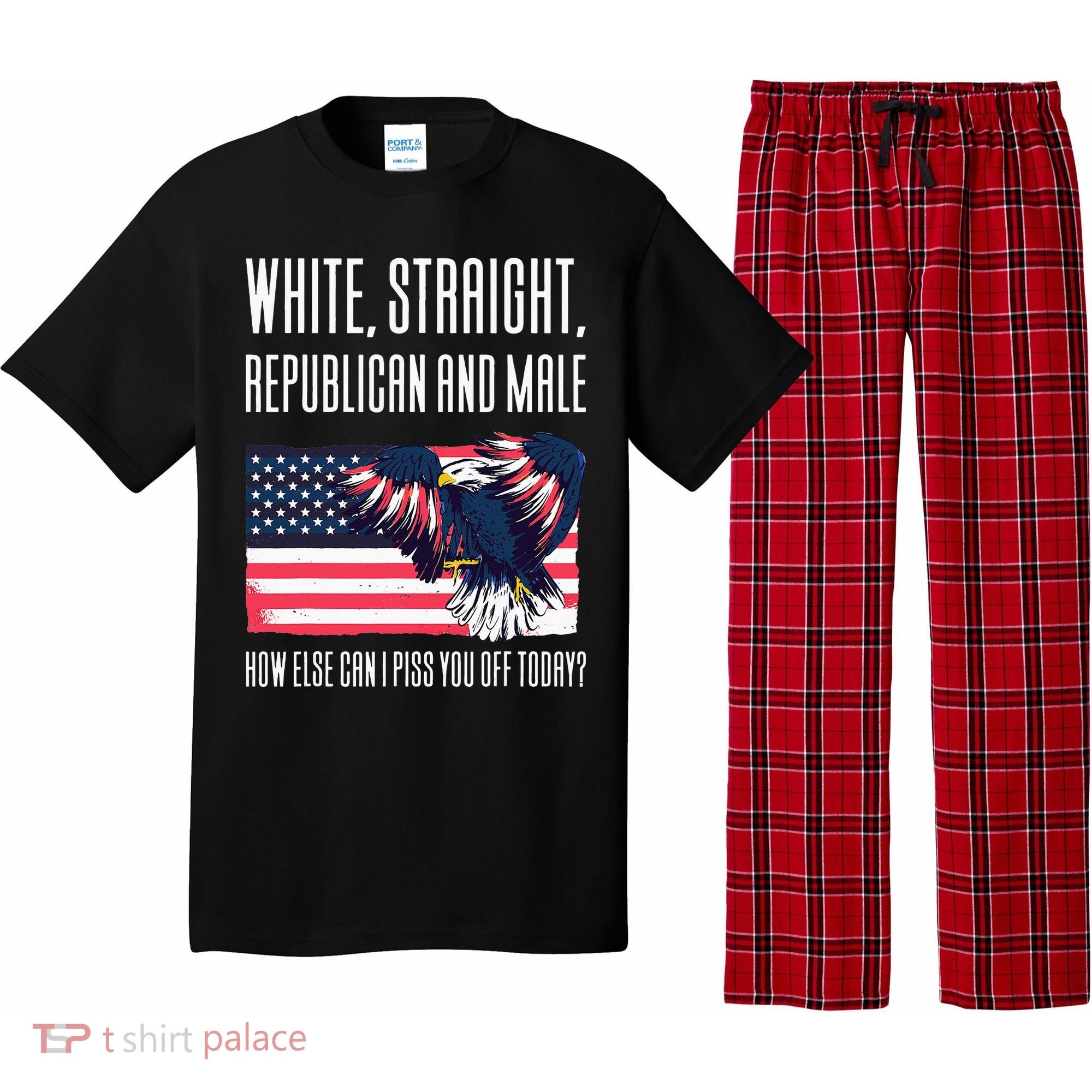 White Straight Republican Male Pajama Set