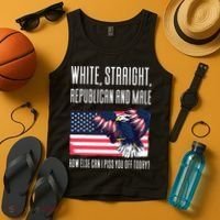 White Straight Republican Male Tank Top thumb 4