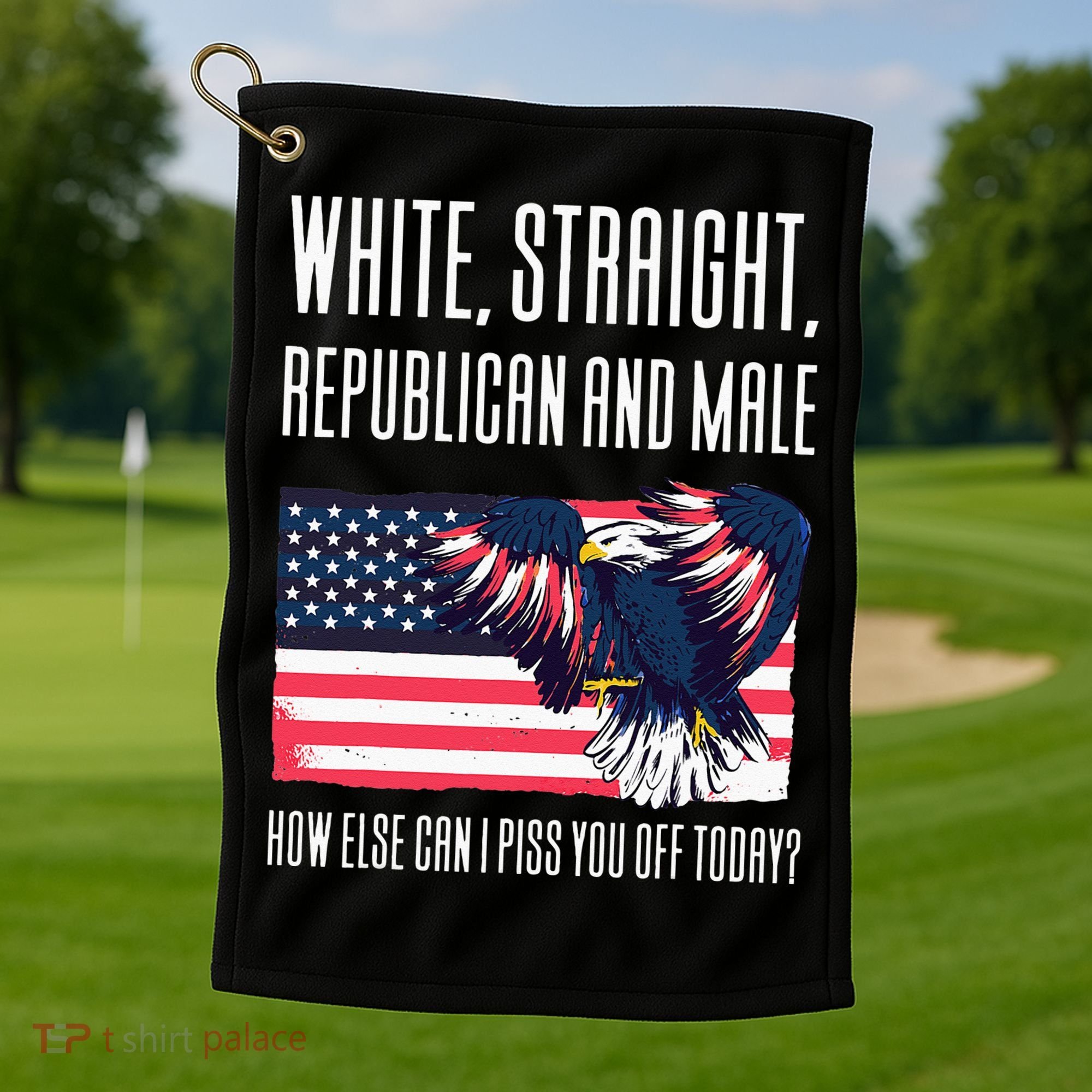 White Straight Republican Male Golf Towel