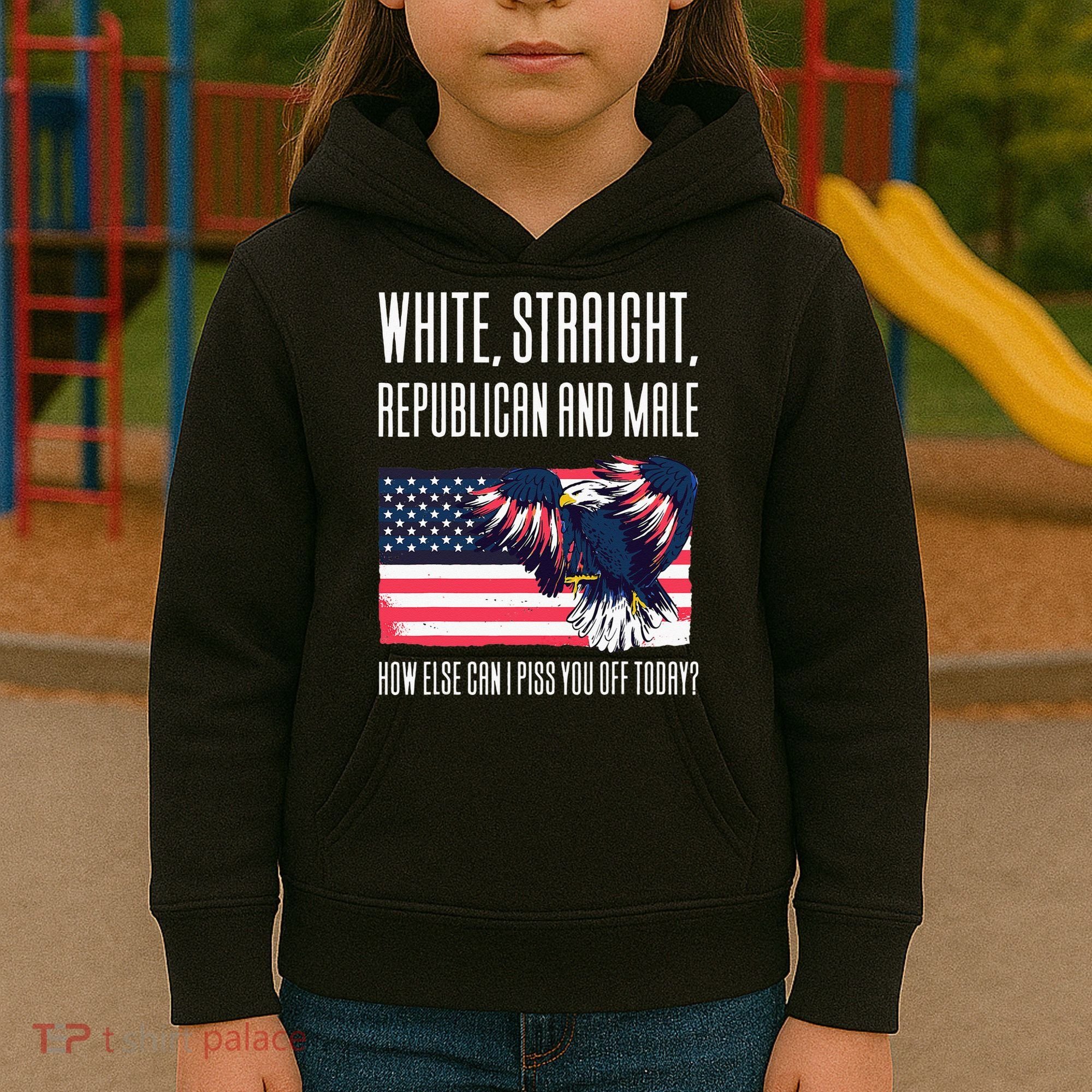 White Straight Republican Male Kids Hoodie