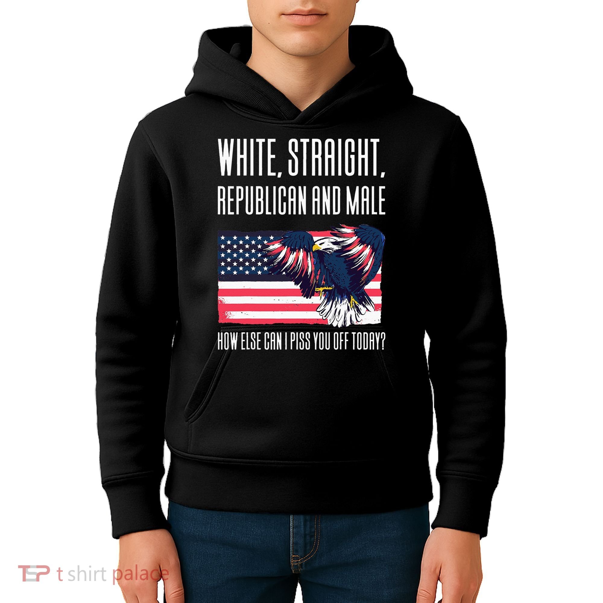 White Straight Republican Male Kids Hoodie