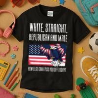 White Straight Republican Male Kids T-Shirt thumb 3