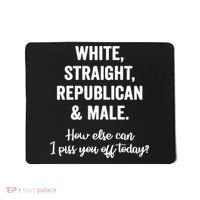 White Straight Republican Male Mousepad thumb 0
