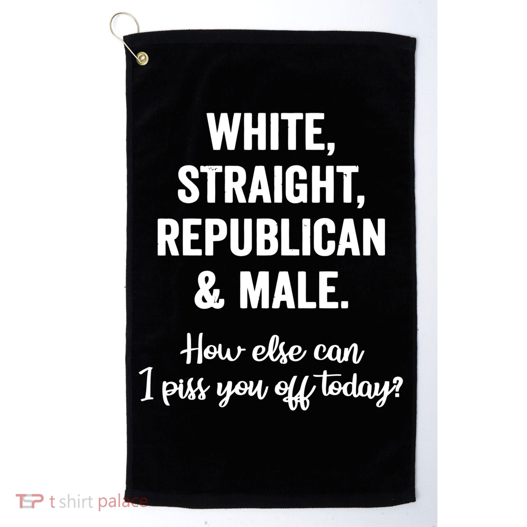 White Straight Republican Male Golf Towel