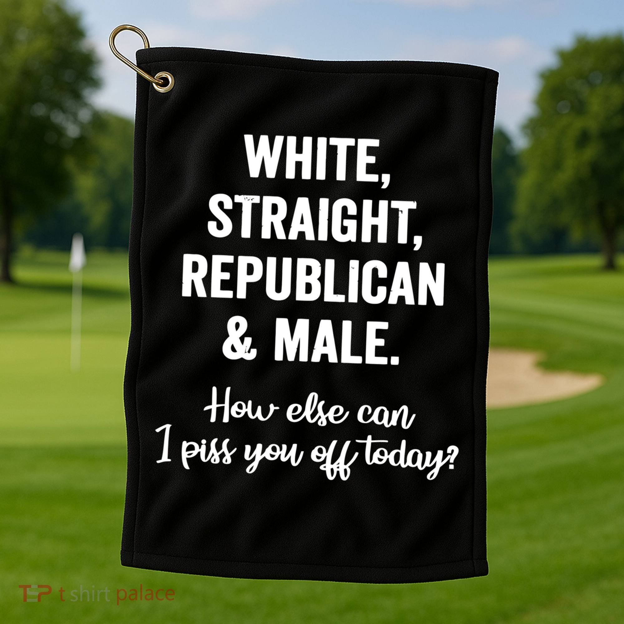 White Straight Republican Male Golf Towel