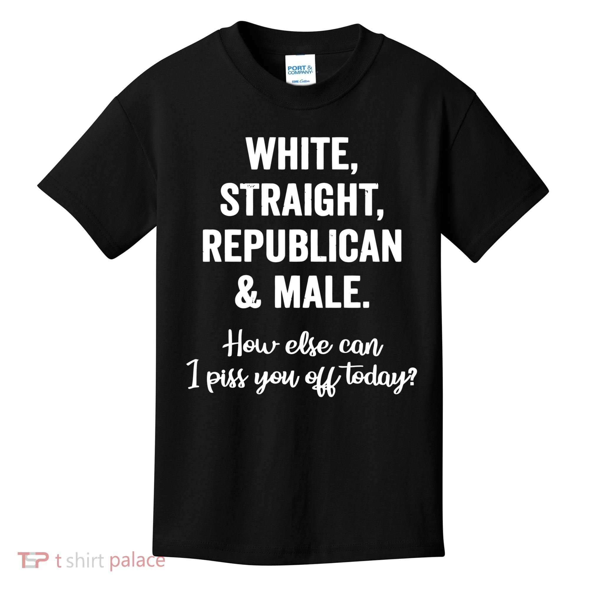 White Straight Republican Male Kids T-Shirt