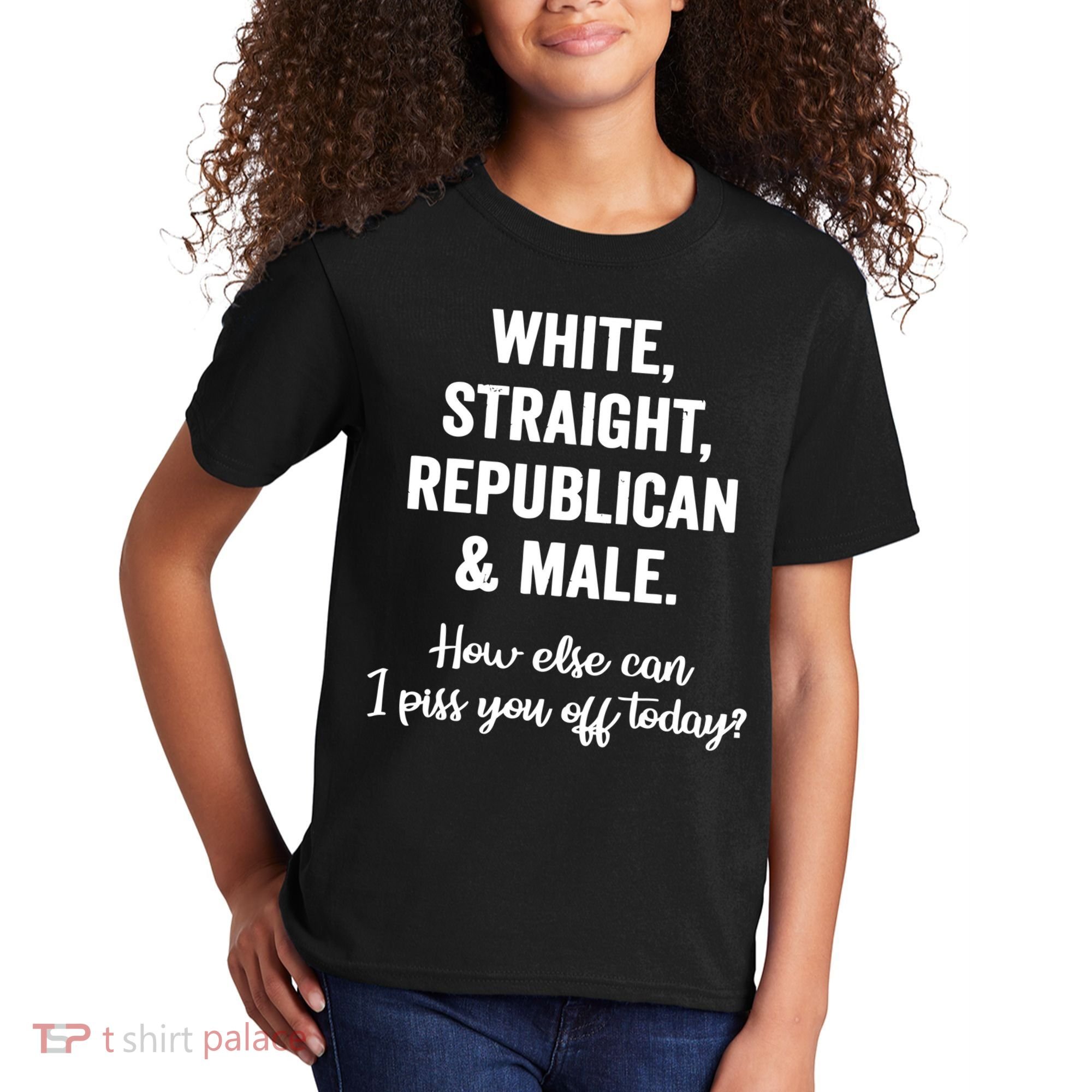 White Straight Republican Male Kids T-Shirt