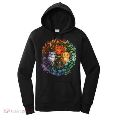 Wind Shadow River Star Thunder Sky Cat Feline Fire Women's Hoodie