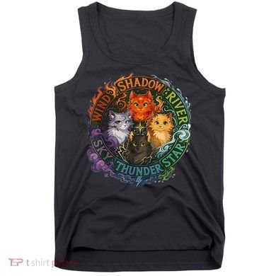 Wind Shadow River Star Thunder Sky Cat Feline Fire Tank Top