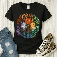 Wind Shadow River Star Thunder Sky Cat Feline Fire Women's T-Shirt thumb 3