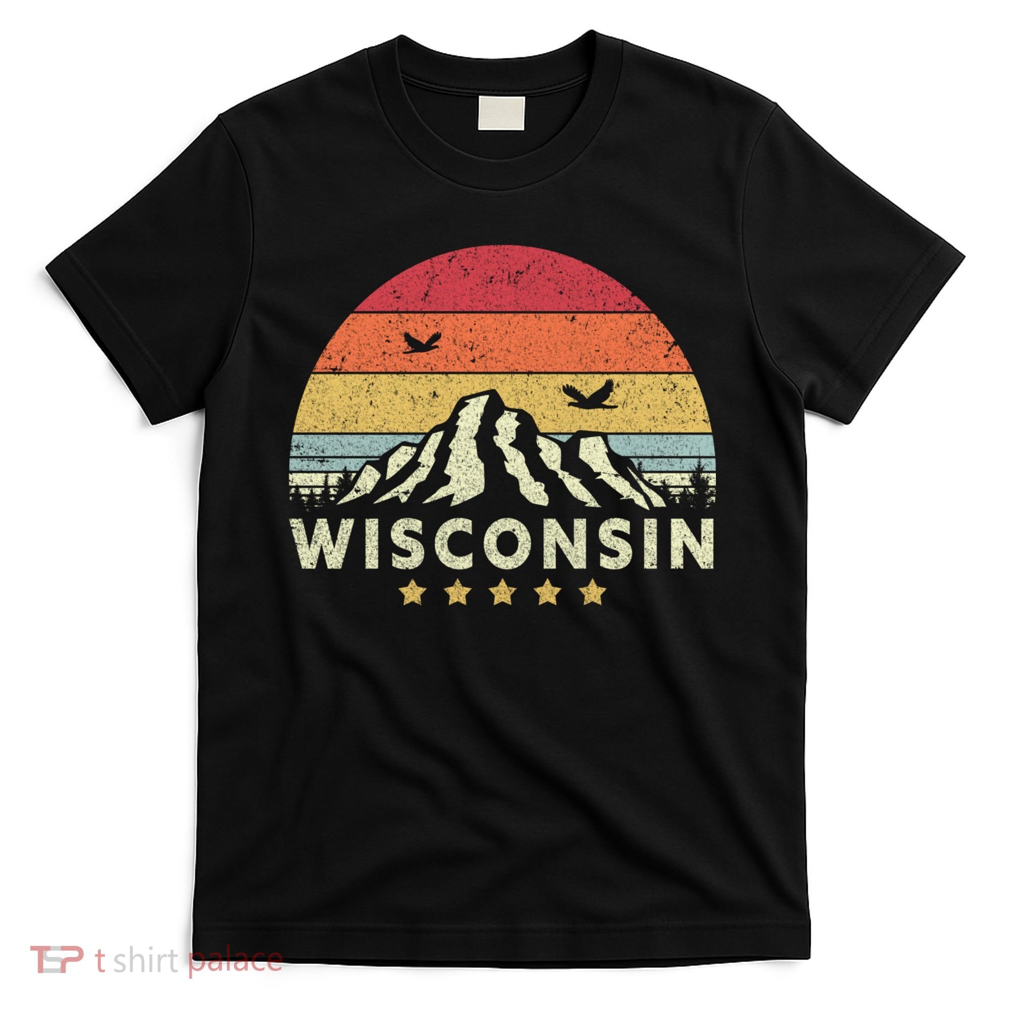 Wisconsin Shirt. Retro Style WI, USA T-Shirt