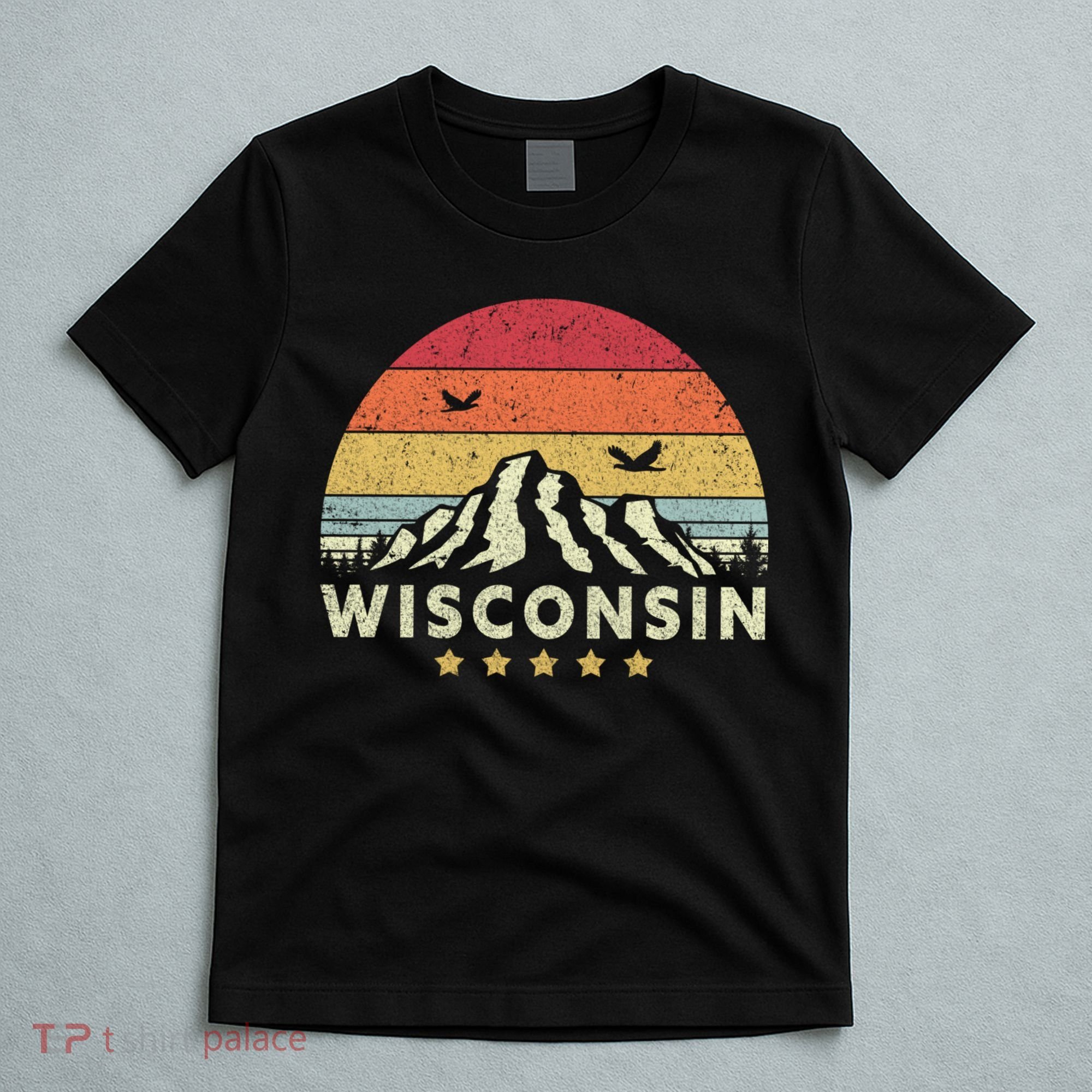 Wisconsin Shirt. Retro Style WI, USA T-Shirt