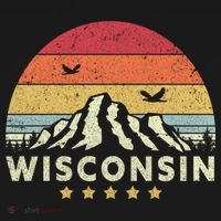 Wisconsin Shirt. Retro Style WI, USA T-Shirt thumb 7