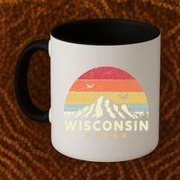 Wisconsin Shirt. Retro Style WI, USA Coffee Mug thumb 2