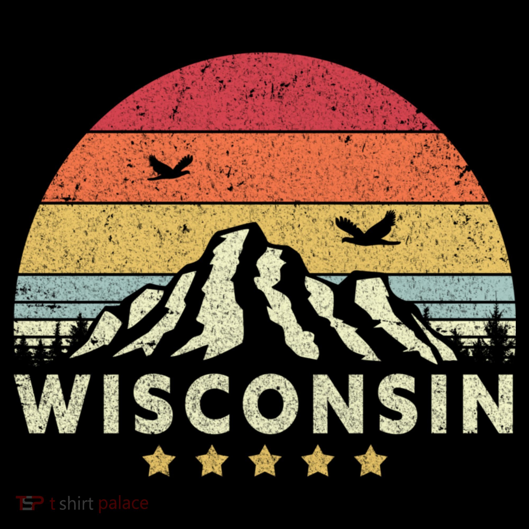 Wisconsin Shirt. Retro Style WI, USA Coffee Mug