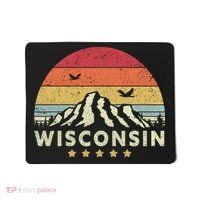 Wisconsin Shirt. Retro Style WI, USA Mousepad thumb 0