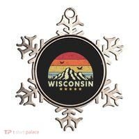 Wisconsin Shirt. Retro Style WI, USA Ornament thumb 0
