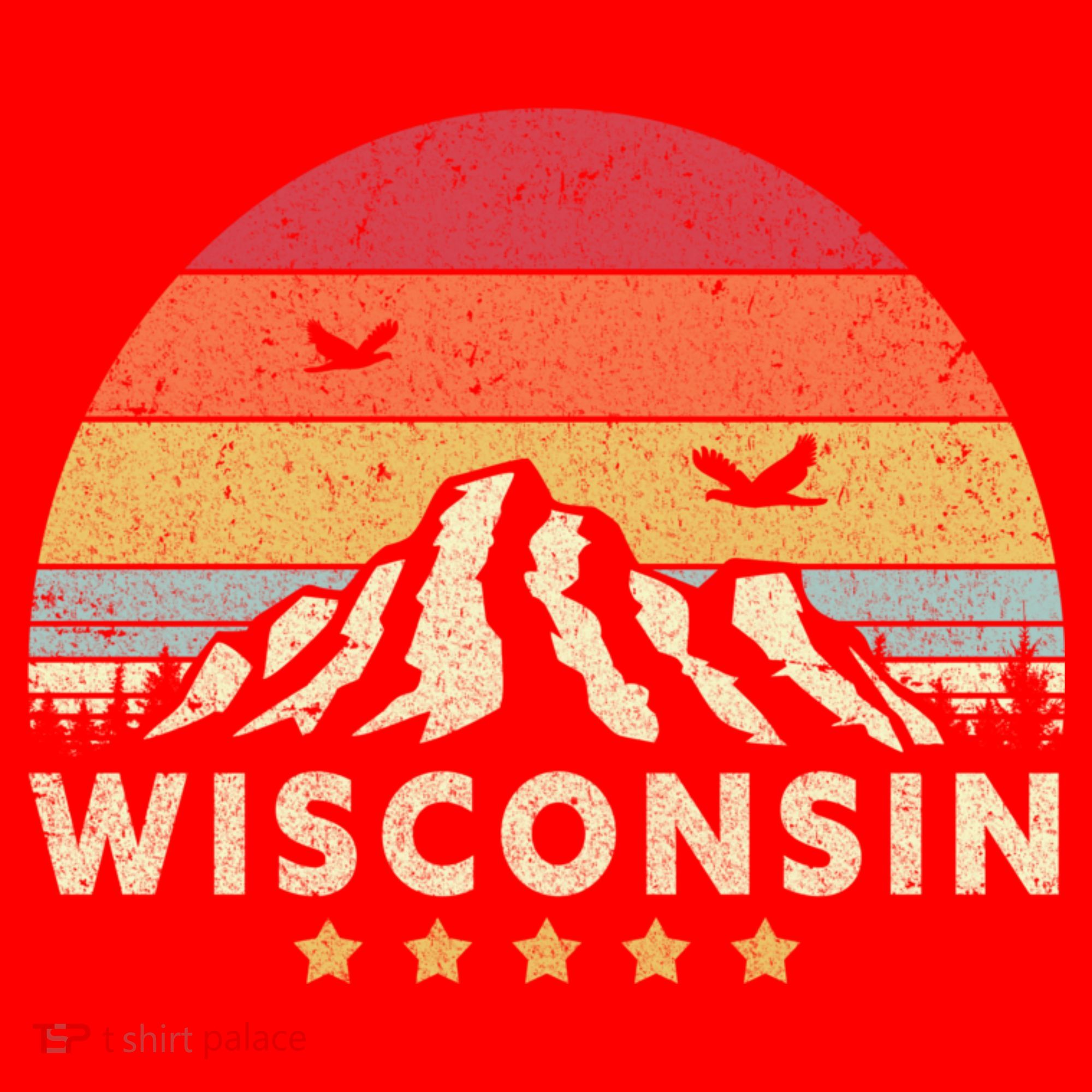 Wisconsin Shirt. Retro Style WI, USA Santa Hat