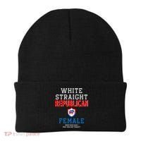 White Straight Republican Female Beanie thumb 0