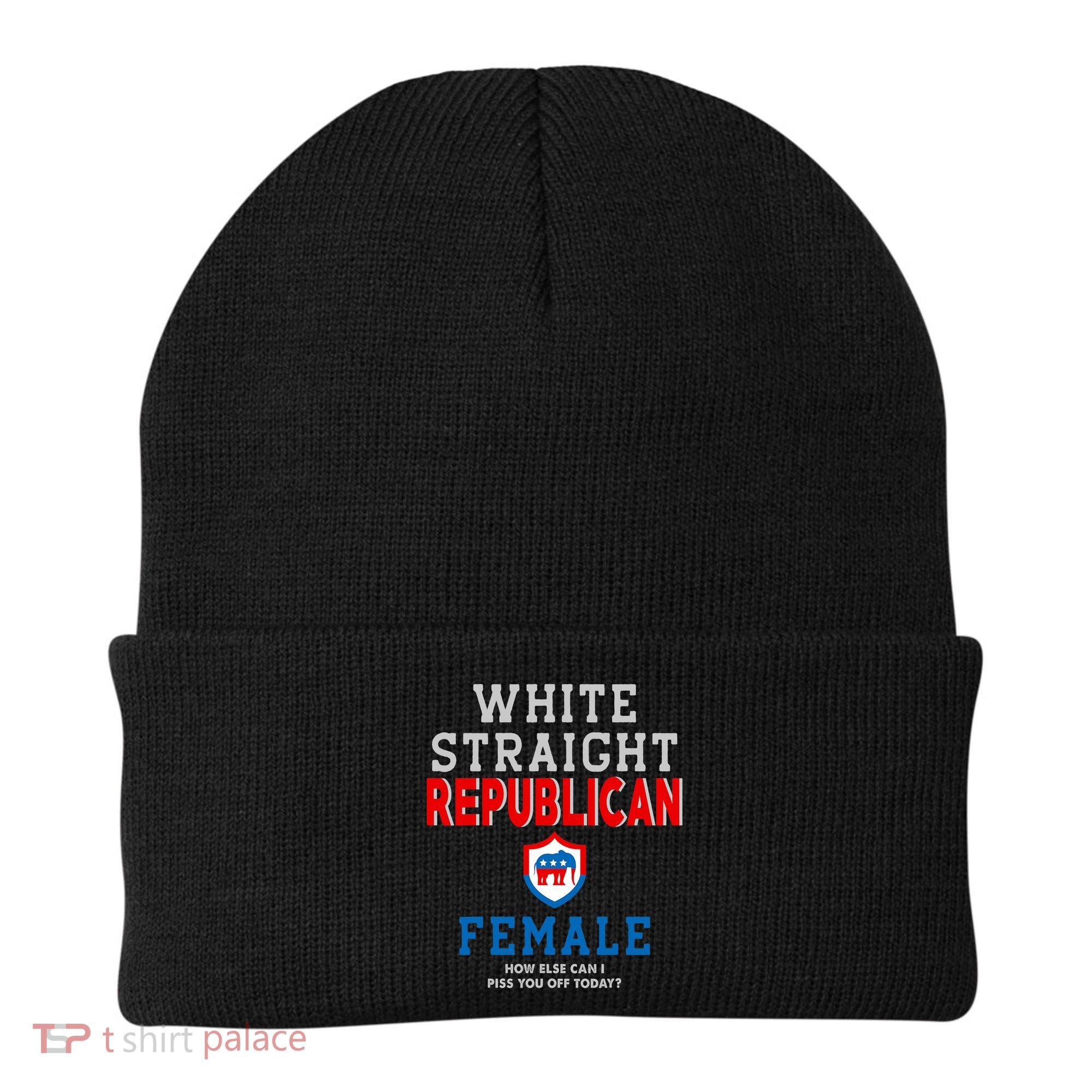 White Straight Republican Female Beanie