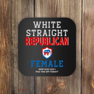 White Straight Republican Female Coaster