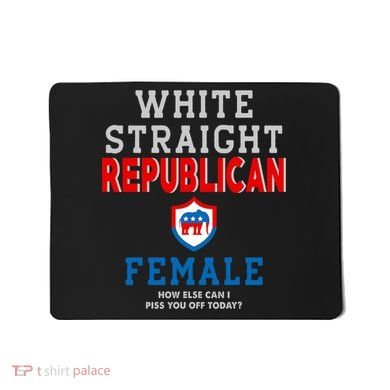White Straight Republican Female Mousepad