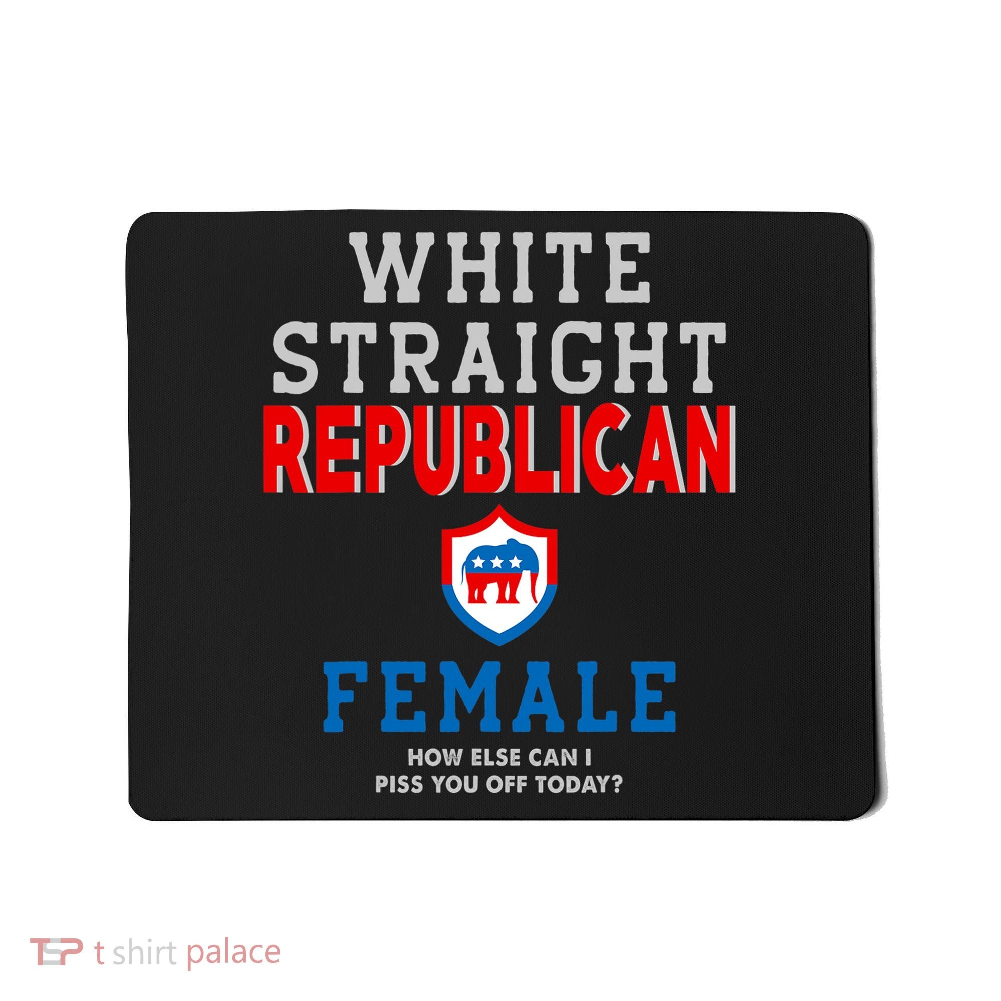 White Straight Republican Female Mousepad