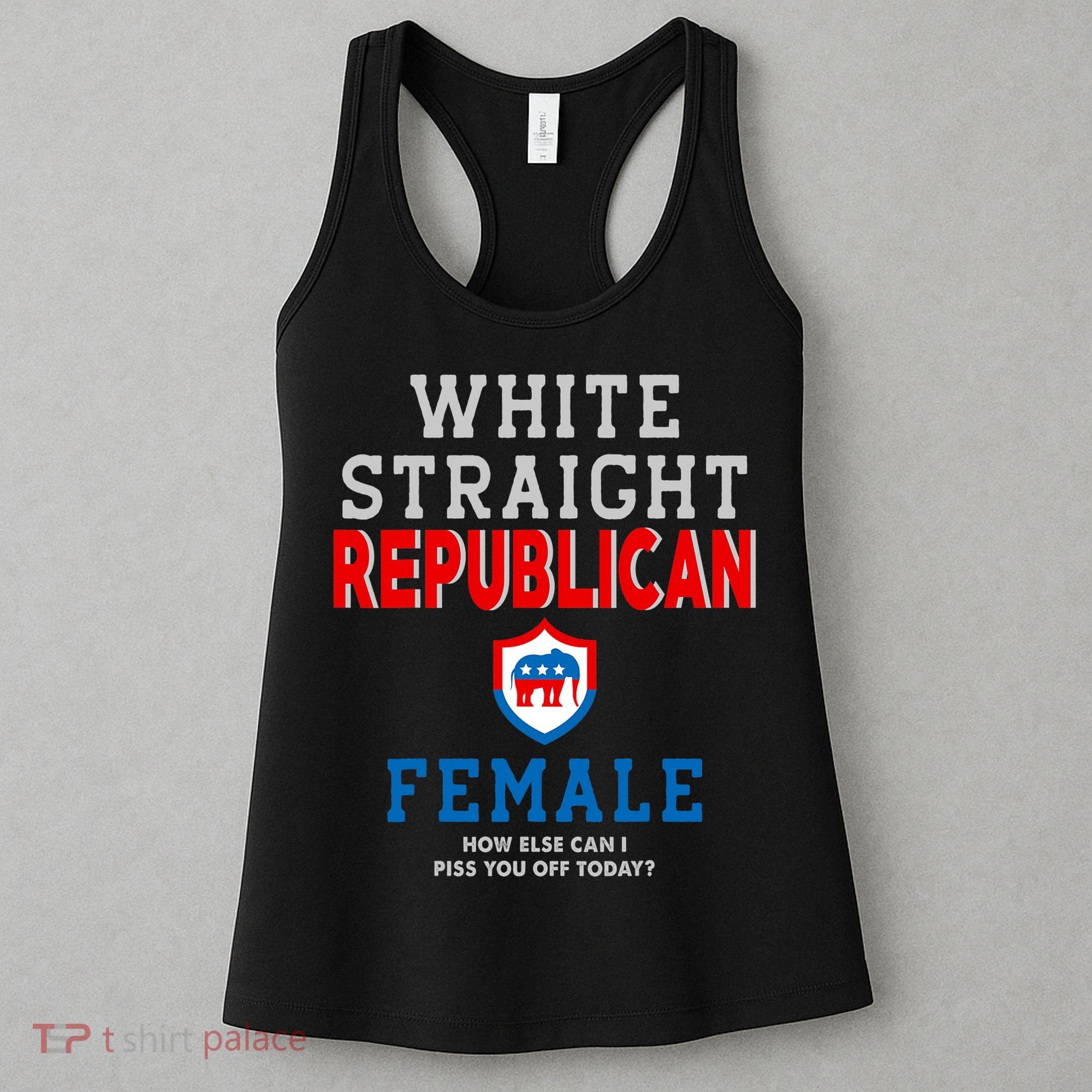 White Straight Republican Female Women's Tank Top