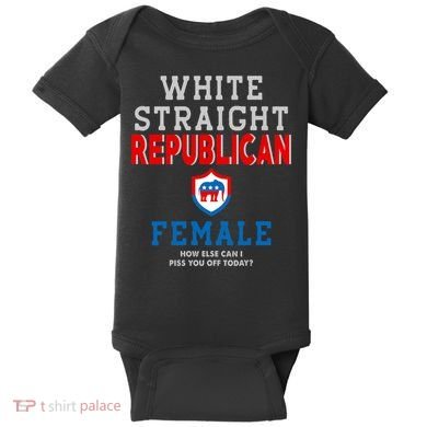White Straight Republican Female Baby Bodysuit