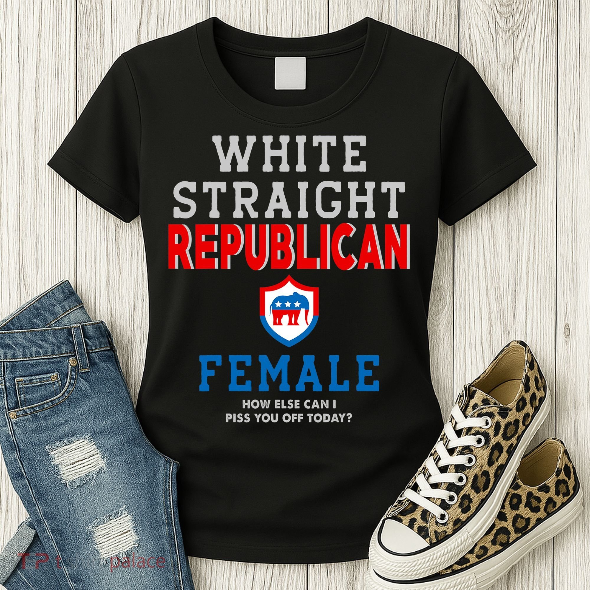 White Straight Republican Female Women's T-Shirt