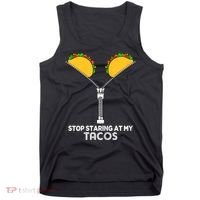 Wo Stop Staring At My Tacos Mexican Cinco De Mayo Tank Top thumb 0