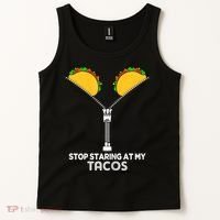 Wo Stop Staring At My Tacos Mexican Cinco De Mayo Tank Top thumb 2