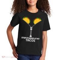 Wo Stop Staring At My Tacos Mexican Cinco De Mayo Kids T-Shirt thumb 2