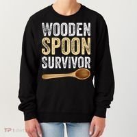Wooden Spoon Survivor Funny Wooden Spoon Survivor Meme Women's Sweatshirt thumb 0