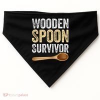 Wooden Spoon Survivor Funny Wooden Spoon Survivor Meme USA-Made Doggie Bandana thumb 0