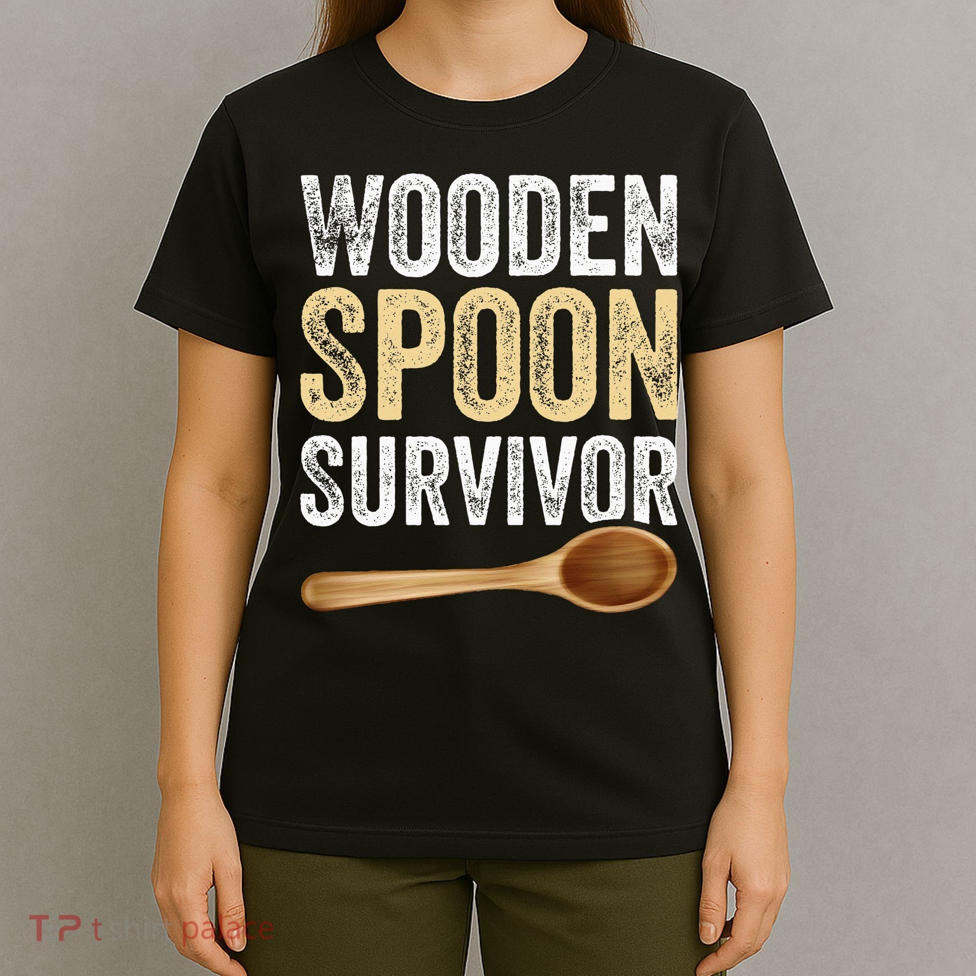 Wooden Spoon Survivor Funny Wooden Spoon Survivor Meme T-Shirt