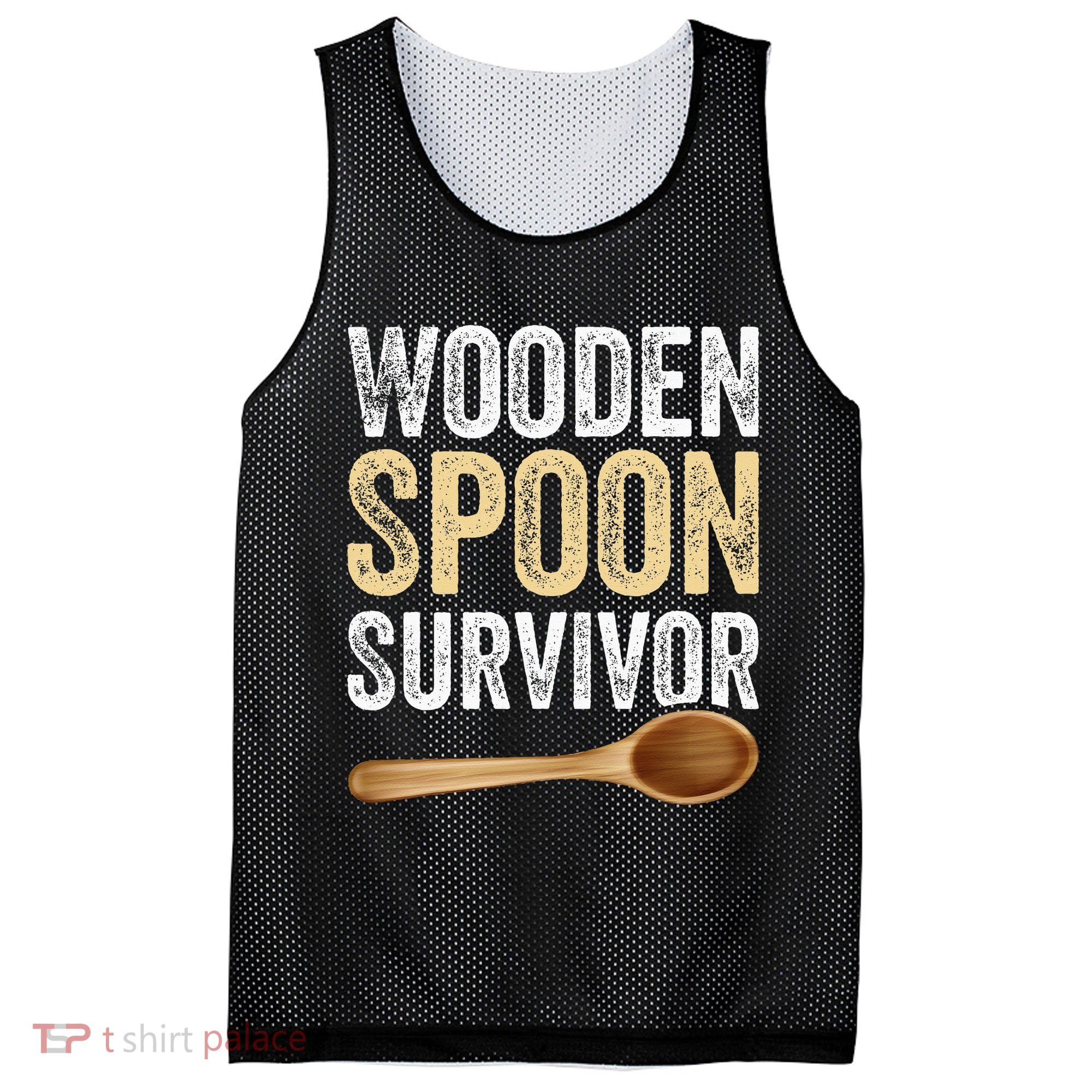 Wooden Spoon Survivor Funny Wooden Spoon Survivor Meme Mesh Reversible Basketball Jersey Tank