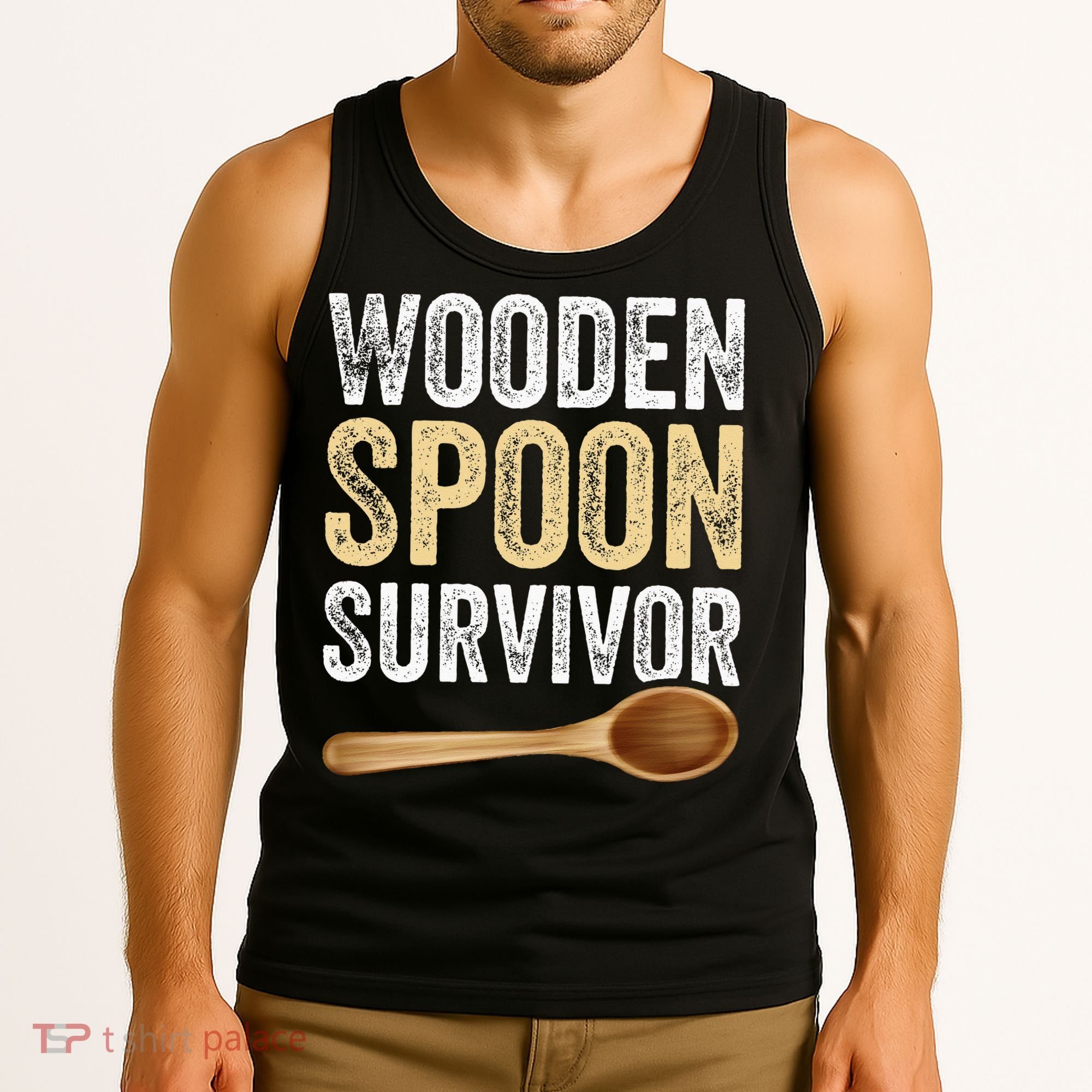 Wooden Spoon Survivor Funny Wooden Spoon Survivor Meme Tank Top