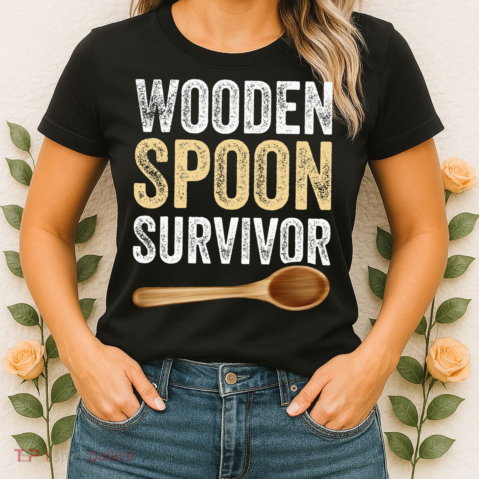 Wooden Spoon Survivor Funny Wooden Spoon Survivor Meme Women's T-Shirt