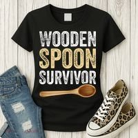 Wooden Spoon Survivor Funny Wooden Spoon Survivor Meme Women's T-Shirt thumb 3