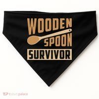 Wooden Spoon Survivor Funny USA-Made Doggie Bandana thumb 0