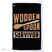 Wooden Spoon Survivor Funny Golf Towel thumb 0