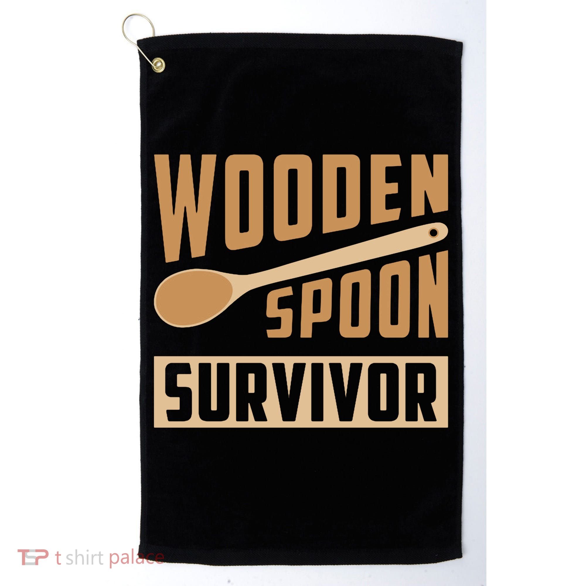 Wooden Spoon Survivor Funny Golf Towel