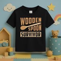 Wooden Spoon Survivor Funny Toddler T-Shirt thumb 3