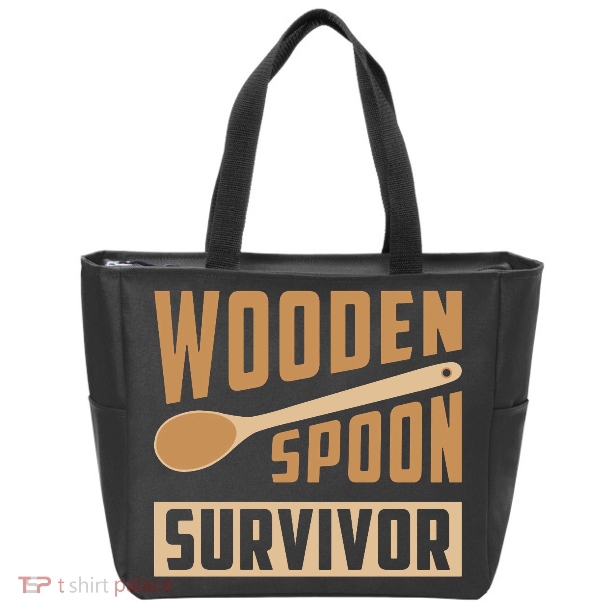 Wooden Spoon Survivor Funny Tote Bag