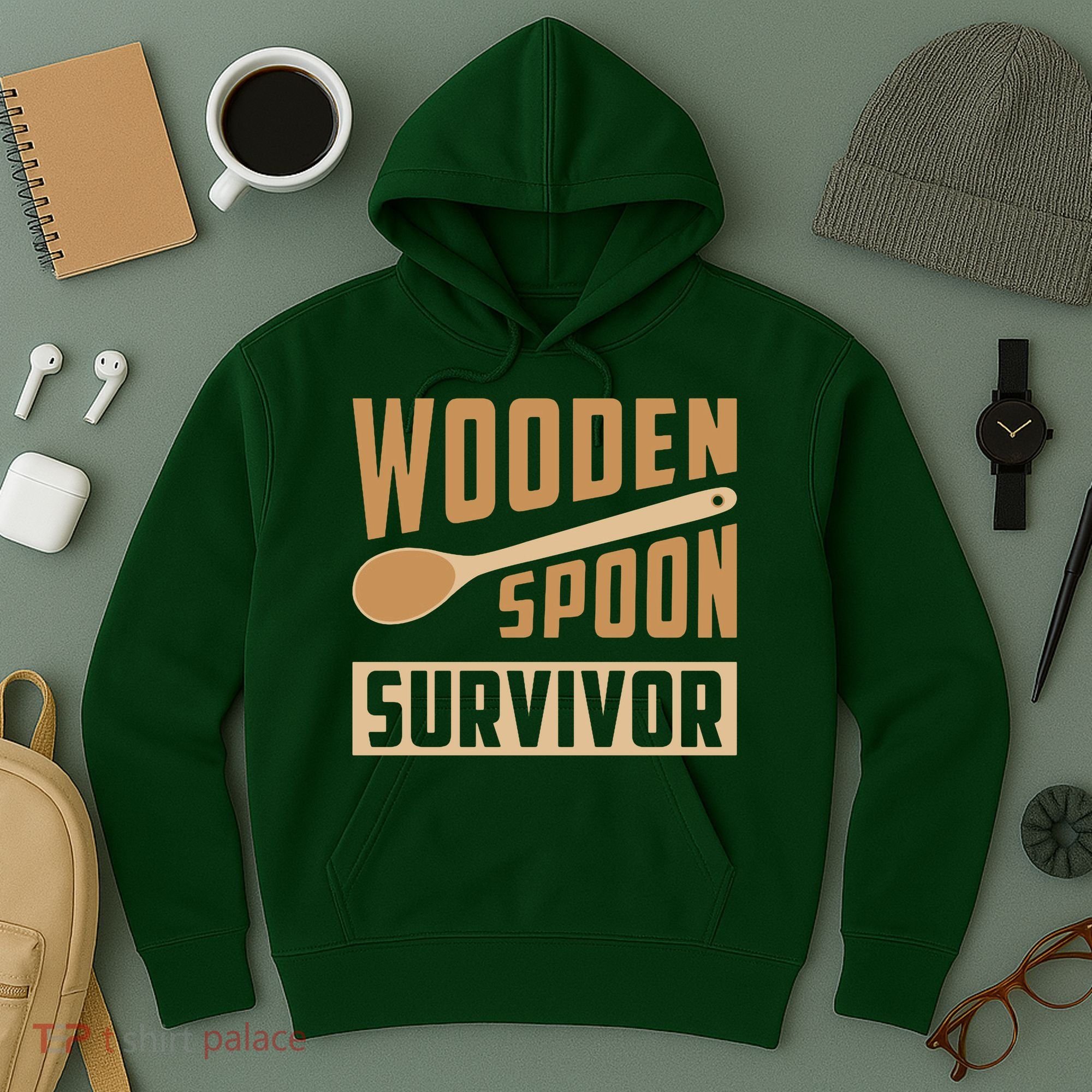 Wooden Spoon Survivor Funny Hoodie