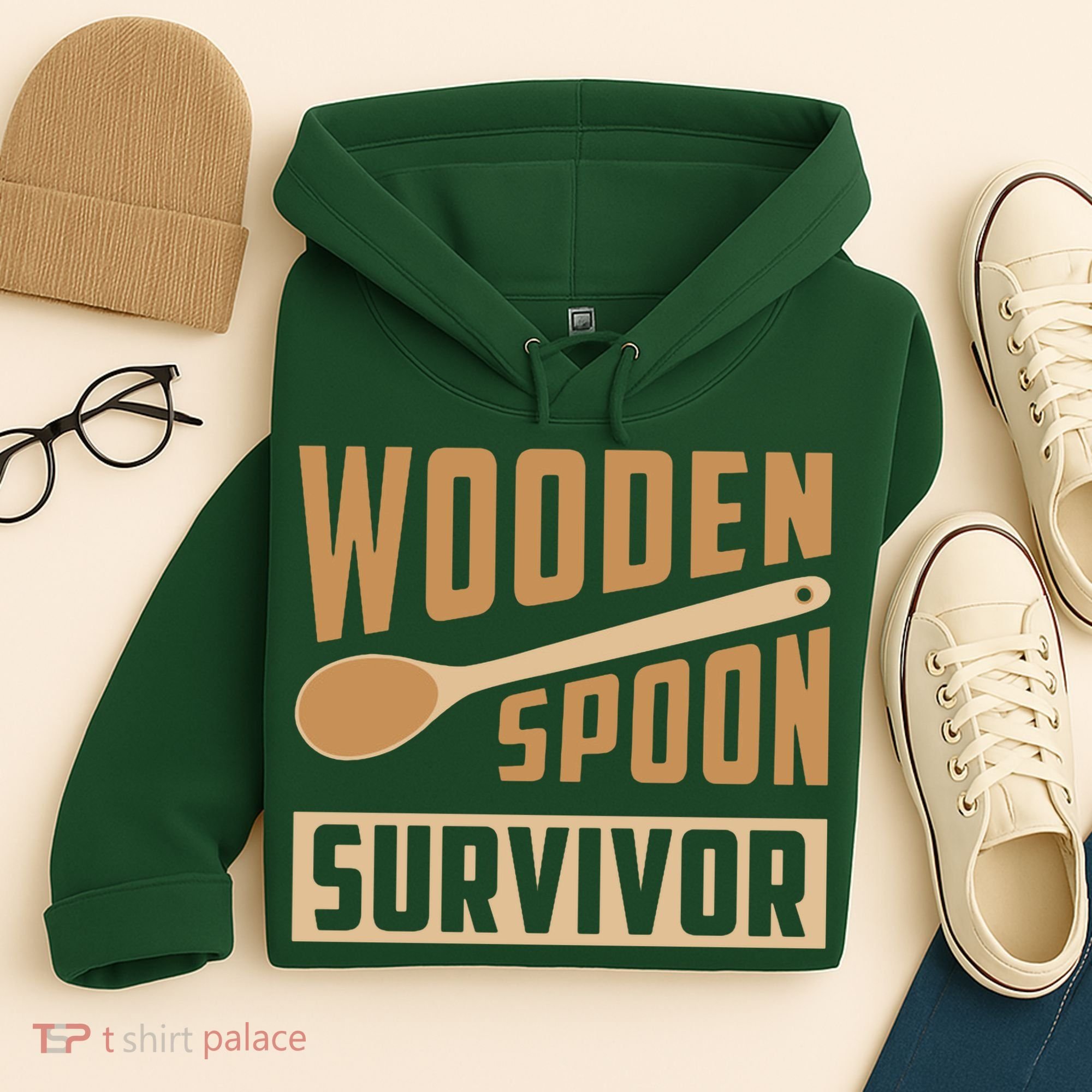Wooden Spoon Survivor Funny Hoodie